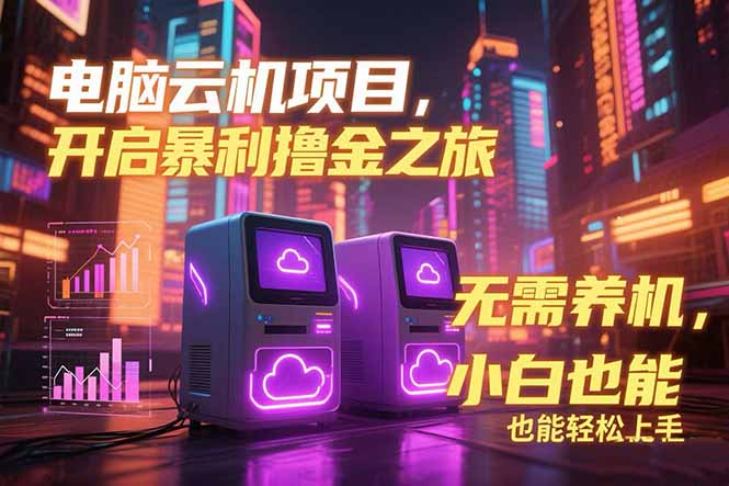 电脑云机项目 暴力撸金玩法，不需要养机 配置没有要求 单机100个窗口一…-百货大全