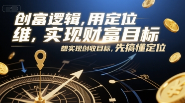 创富逻辑，用定位思维实现财富目标，想实现创收目标，先搞懂定位-百货大全