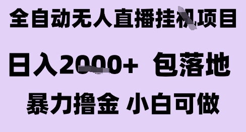 最新全自动抖音无人直播挂G项目，日入2k+ 包落地暴力撸金，小白可做【揭秘】-百货大全