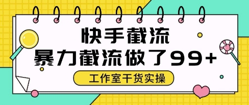 快手暴力截流玩法，全自动无需人工，每日单号50+精准客资【揭秘】-百货大全