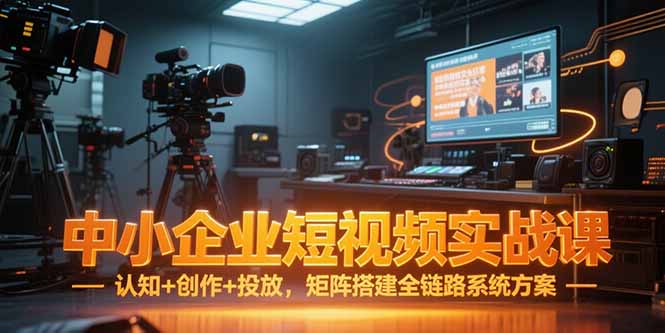 中小企业短视频实战课，认知+创作+投放，矩阵搭建全链路系统方案-百货大全
