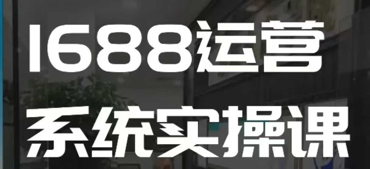 1688高阶运营系统实操课，快速掌握1688店铺运营的核心玩法-百货大全