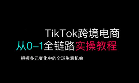 TikTok跨境电商从0-1全链路全方位实操教程，把握多元变化中的全球生意机会-百货大全