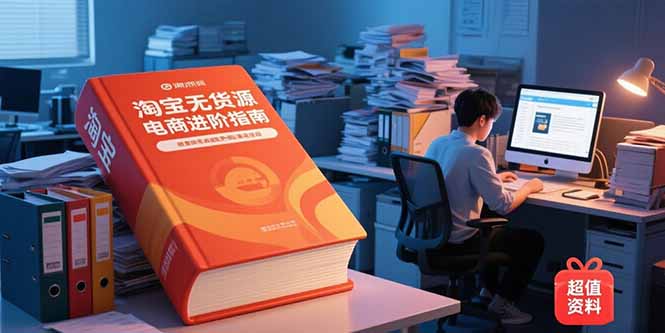 淘宝无货源电商进阶指南，包含新人课、进阶课，配套资料，蓝海选品等-百货大全