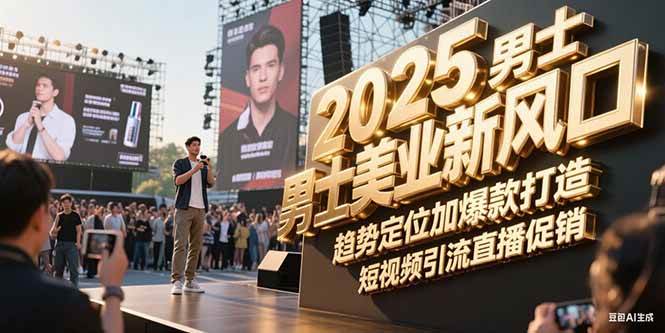 2025男士美业新风口，趋势定位加爆款打造，短视频引流直播促销-百货大全