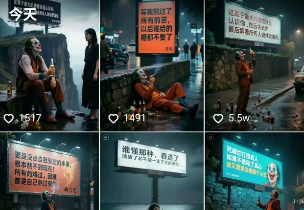 一条视频竟然15W赞！用AI制作小丑自嘲扎心文案视频，当下非常火爆的短视频流量神器-百货大全