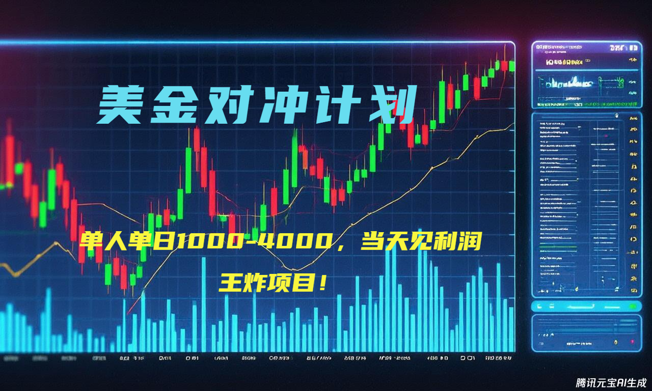2025年最暴力项目“美金先登计划”最新最强对冲战法，每日实际收益1K-4K-百货大全