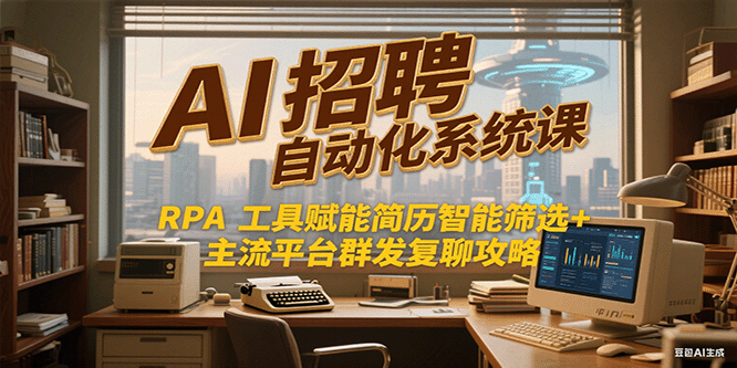 AI招聘自动化系统课，RPA工具赋能简历智能筛选+主流平台群发复聊全攻略-百货大全