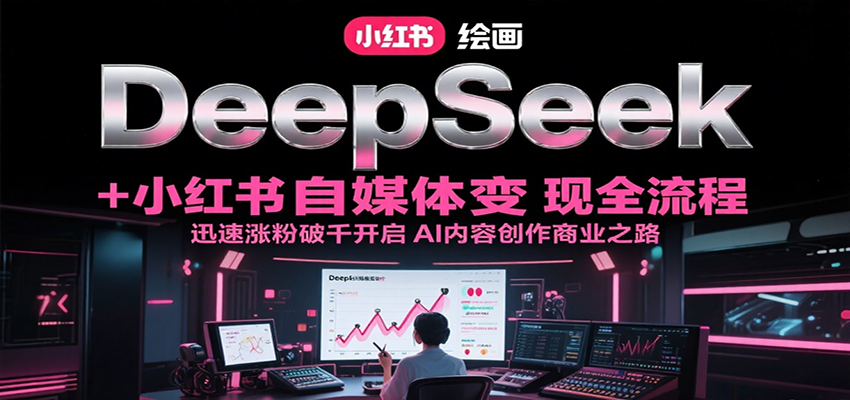 DeepSeek绘画+小红书自媒体变现全流程，迅速涨粉破千开启AI内容创作商业之路-百货大全