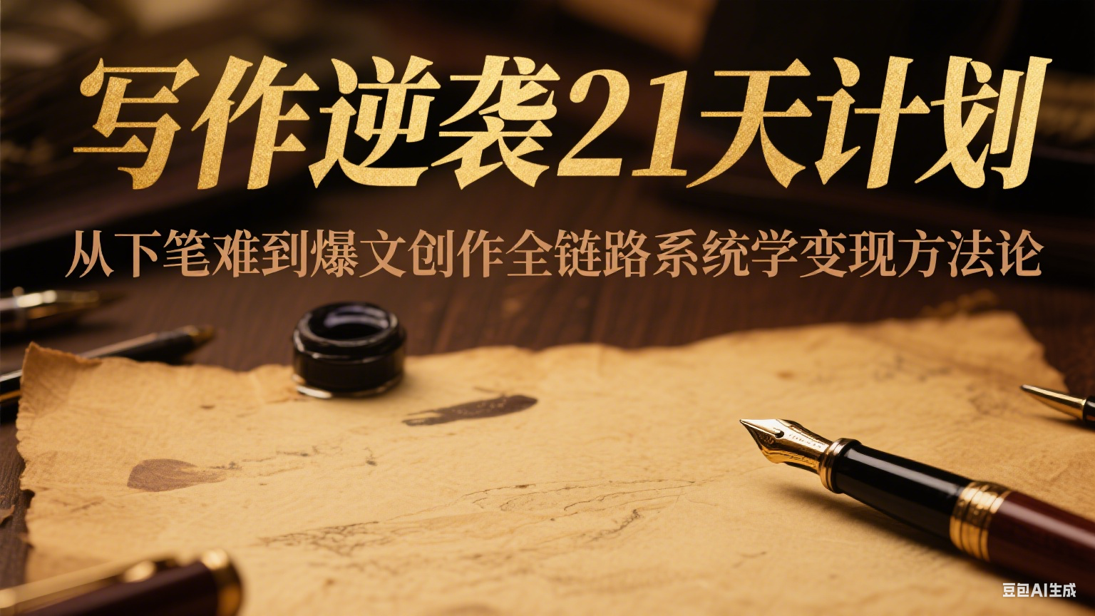 写作逆袭21天计划：从下笔难到爆文创作全链路系统学变现方法论-百货大全