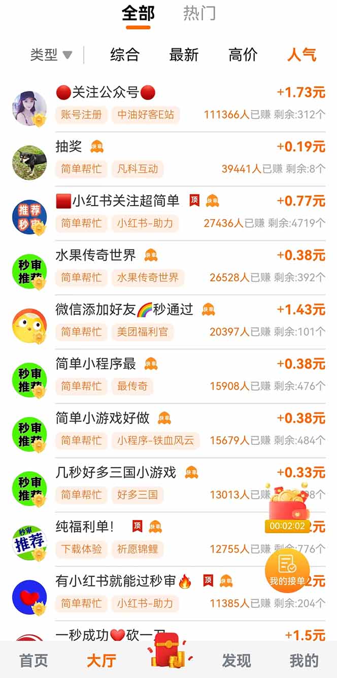 零撸小项目免费分享 点赞助力 无任何门槛 手机随时可做  单日收益200＋-百货大全