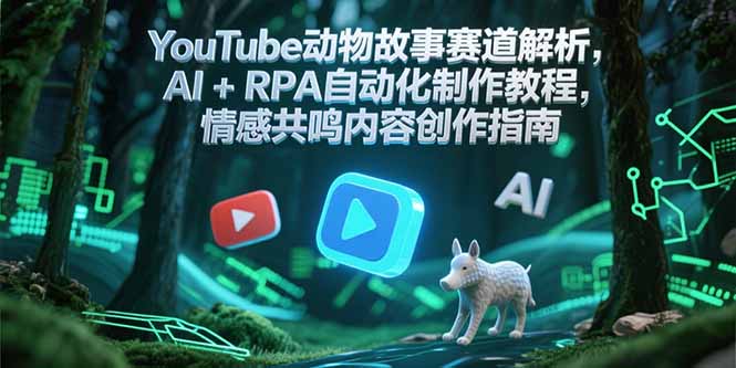 YouTube动物故事赛道解析，AI+RPA自动化制作教程，情感共鸣内容创作指南-百货大全