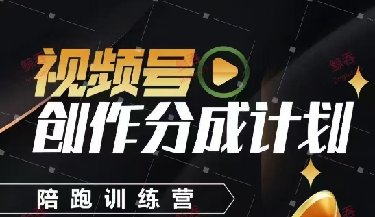 视频号创作分成计划陪跑训练营，手把手教会你如何制作视频，细水长流型项目-百货大全