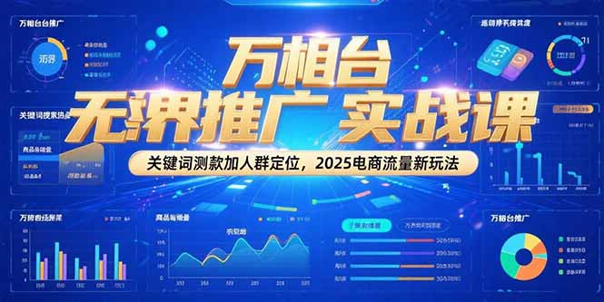 万相台无界推广实战课，关键词测款加人群定位，2025电商流量新玩法-百货大全
