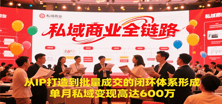 私域商业全链路，从IP打造到批量成交的闭环体系形成，单月私域变现600万-百货大全