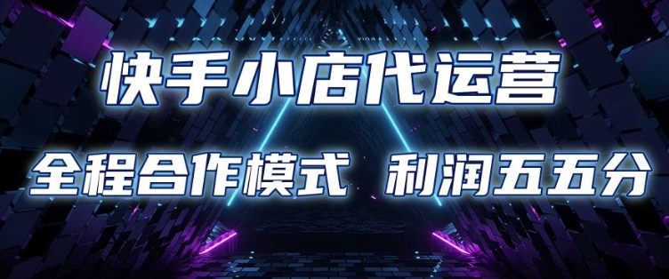 快手小店代运营 限时托管计划 合作模式 利润五五分成【揭秘】-百货大全