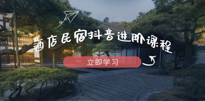 酒店民宿抖音进阶课程，掌握流量渠道与推流逻辑，打造爆款内容-百货大全