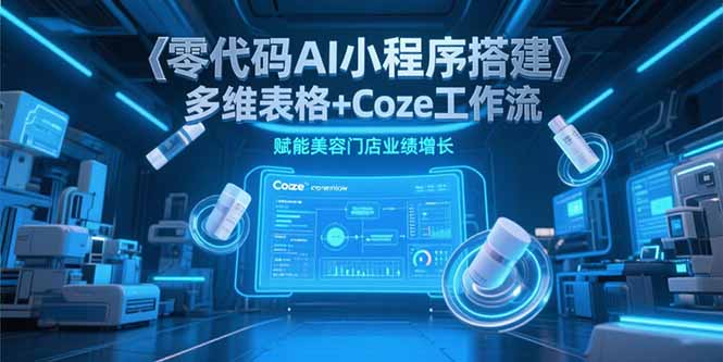 零代码AI小程序搭建，多维表格+Coze工作流，赋能美容门店业绩增长-百货大全