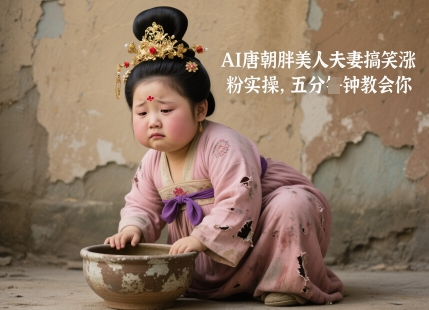 AI唐朝胖美人夫妻搞笑涨粉实操，五分钟教会你-百货大全
