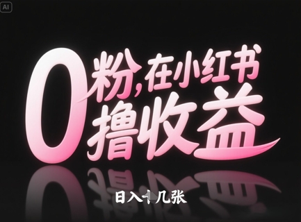 0粉在小红书撸收益，日入几张-百货大全