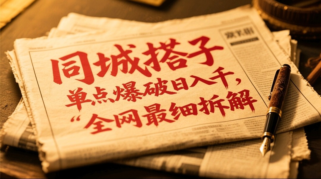 同城搭子群19.9单点爆破日入千，搭子组局月入万，全网最细拆解-百货大全