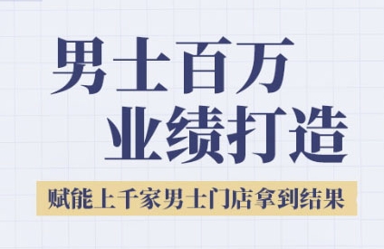 2025男士美业百万业绩打造，赋能上千家男士门店拿到结果-百货大全