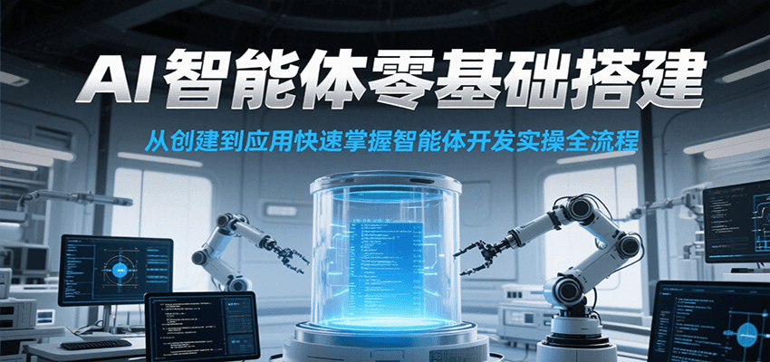 AI智能体零基础搭建实操课，从创建到应用快速掌握智能体开发全流程！-百货大全