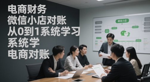 电商财务微信小店对账，从0到1系统学习电商对账-百货大全