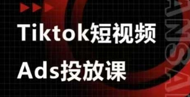 Ads视频投放课，tiktok短视频广告投放课-百货大全