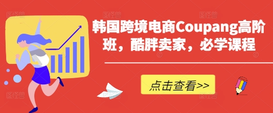 韩国跨境电商Coupang高阶班，酷胖卖家，必学课程-百货大全