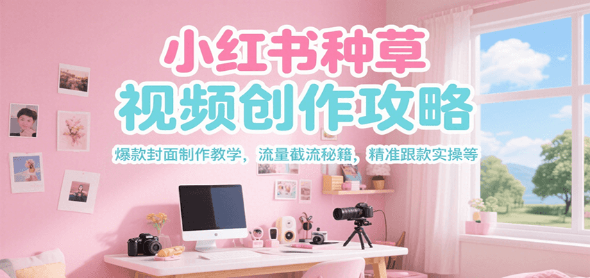 小红书种草视频创作攻略，爆款封面制作教学 ，流量截流秘籍 ，精准跟款实操等-百货大全