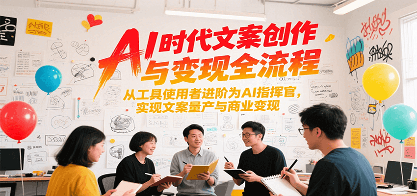 AI时代文案创作与变现全流程，从工具使用者进阶为AI指挥官，实现文案量产与商业变现-百货大全