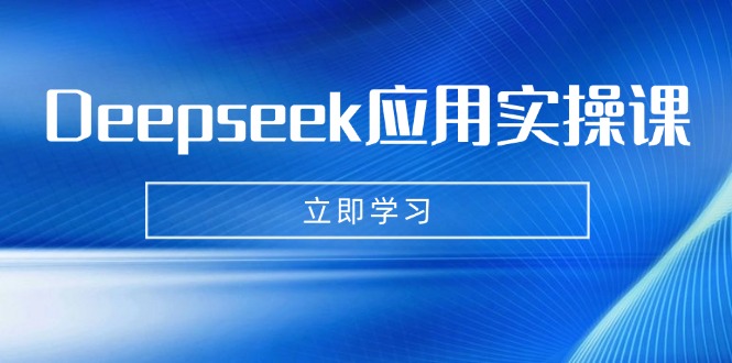 Deepseek应用实操课：AI制作数字妈妈、写真、短视频，辅导作业，PPT制作等-百货大全