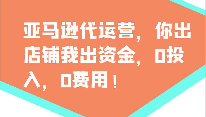 亚马逊代运营，你出店铺我出资金，0投入，0费用，无责任每天300分红，赢亏我承担-百货大全
