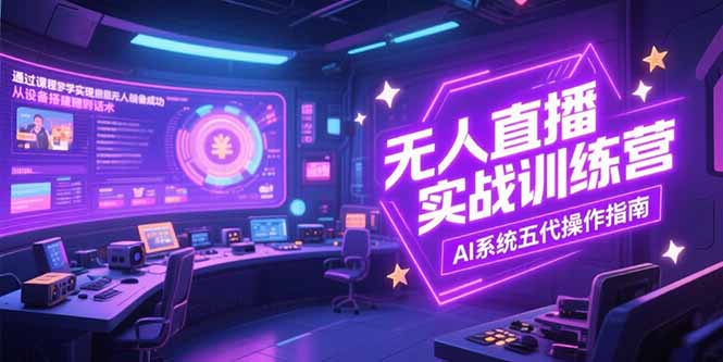 无人直播实操训练营，从设备搭建到话术，AI系统五代操作指南(7月更新-百货大全