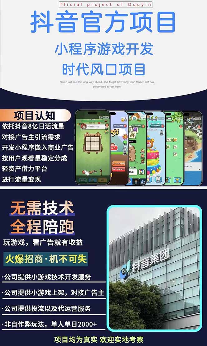 图片[1]-2025最热抖音官方项目 Ai时代风口项目小程序游戏开发 实测单个游戏日收…-百货大全