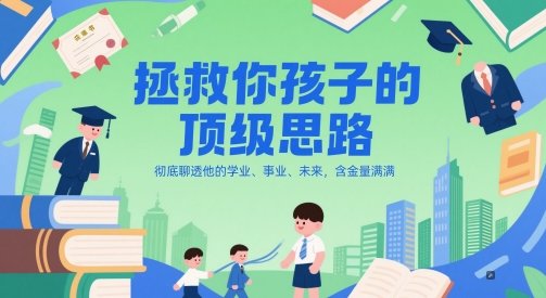 付费文章：拯救你孩子的顶级思路，彻底聊透他的学业、事业、未来，含金量满满-百货大全