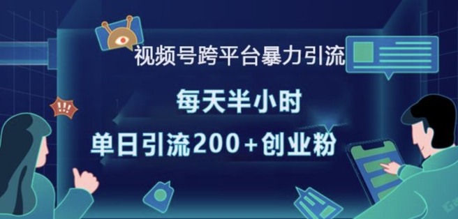 视频号跨平台暴力引流，每天半小时，单日引流200+精准创业粉-百货大全