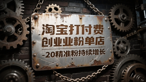 淘宝打付费创业粉单店每天稳定10-20精准粉持续增长【揭秘】-百货大全
