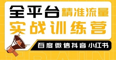 全平台精准流量实战训练营，百度微信抖音小红书SEO引流教程-百货大全
