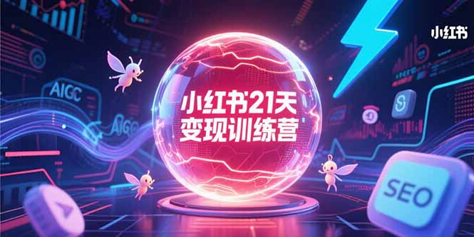 小红书21天变现训练营，AIGC工具高效应用，SEO优化核心技巧-百货大全
