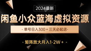 （10336期）最新闲鱼小众蓝海虚拟资源，单号日入300＋，三天必起店，矩阵放大月入1-2W-百货大全