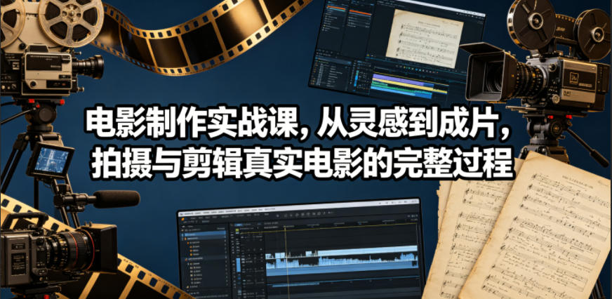 电影制作实战课,从灵感到成片,拍摄与剪辑真实电影的完整过程【原创双语字幕】-百货大全