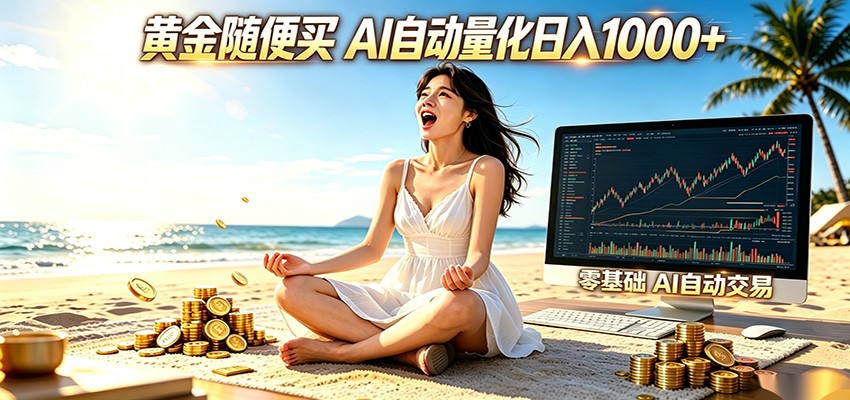 黄金随便买？AI自动外汇量化交易 在家当皇帝 日入1000+-百货大全