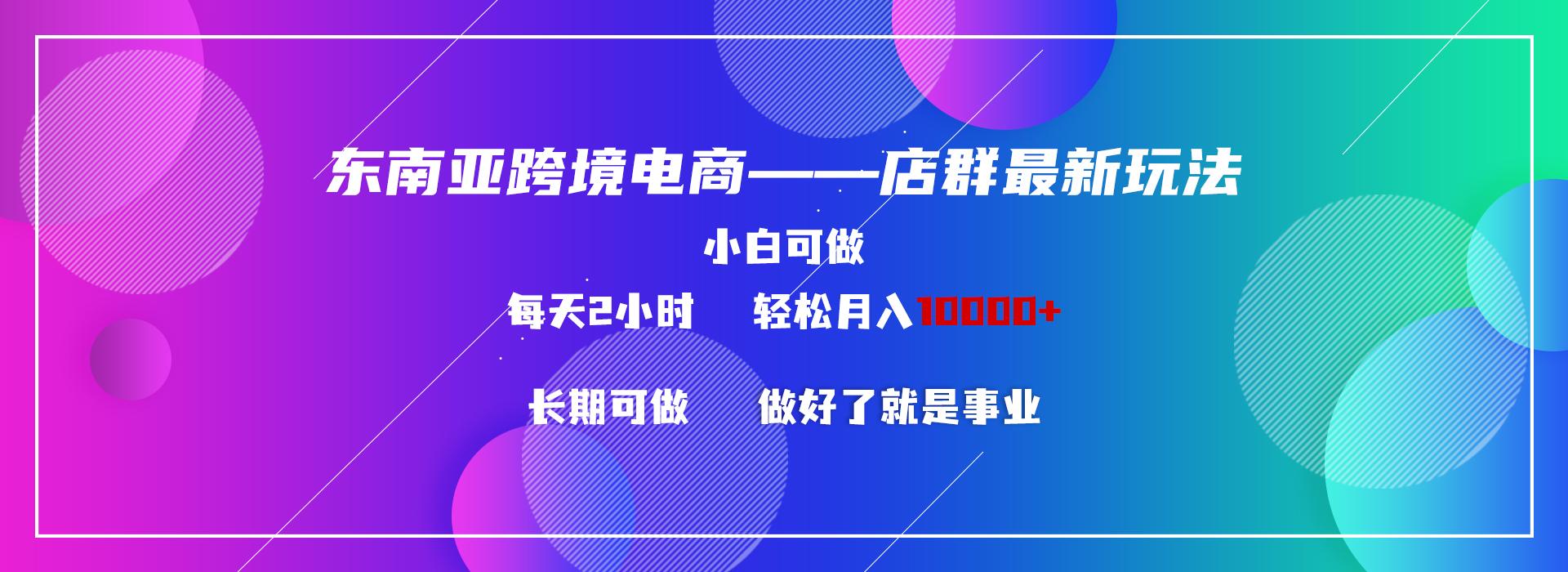 东南亚跨境电商店群新玩法2---小白每天两小时 轻松10000+-百货大全