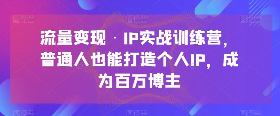 流量变现·IP实战训练营，普通人也能打造个人IP，成为百万博主-百货大全