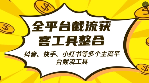 全平台截流获客工县整合全自动引流，日引2000+精准客户【揭秘】-百货大全
