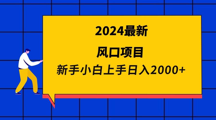 (9483期)2024最新风口项目 新手小白日入2000+-百货大全