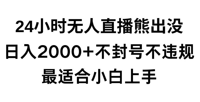 快手24小时无人直播熊出没，不封直播间，不违规，日入2000+，最适合小白上手，保姆式教学【揭秘】-百货大全