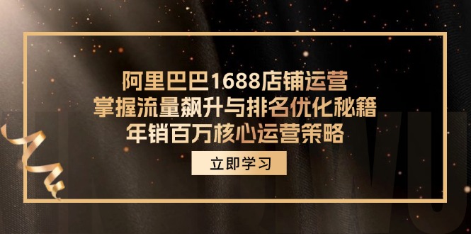 阿里巴巴1688店铺运营，掌握流量飙升与排名优化秘籍 年销百万核心运营策略-百货大全